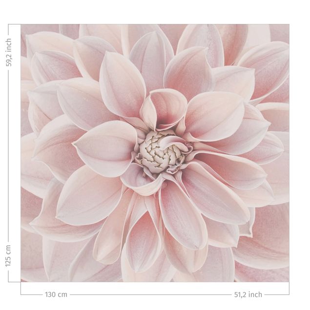 floral drapes Dahlia In Powder Pink