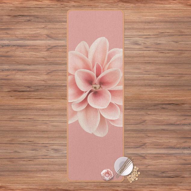 Modern rugs Dahlia Pink Blush Flower Centered