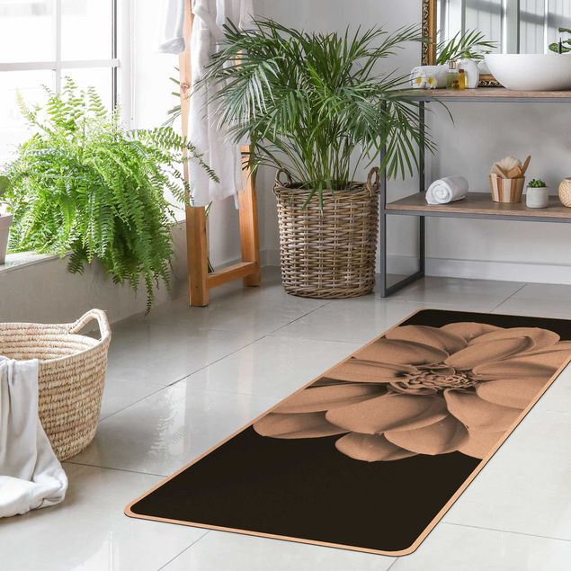 Yoga mat - Dahlia Black And White
