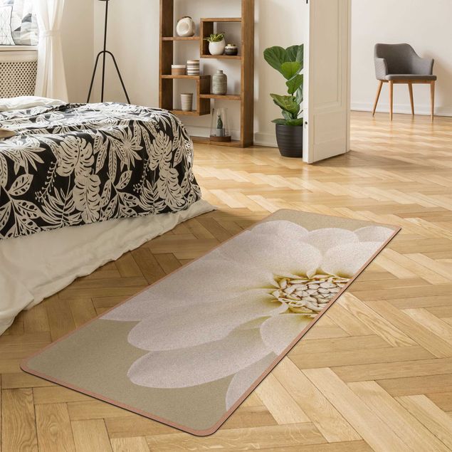 Yoga mat - Dahlia White Pastel Sand Colours