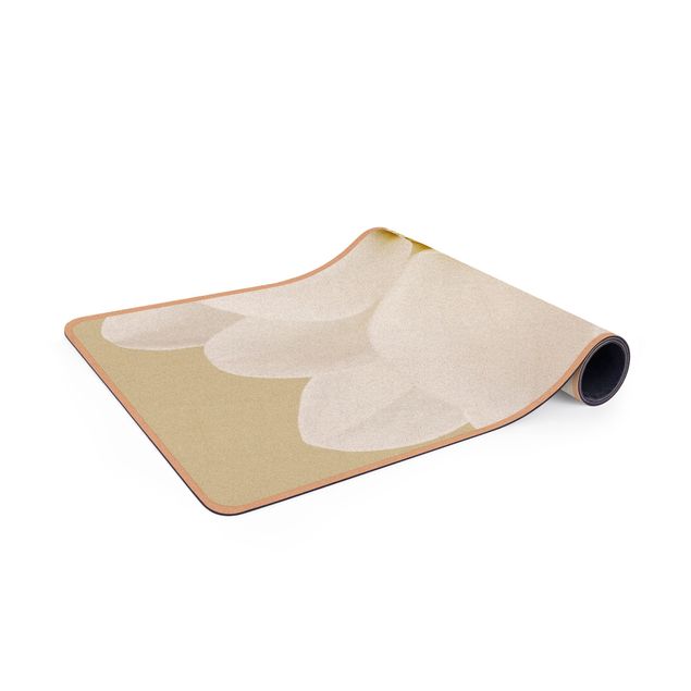 Yoga mat - Dahlia White Pastel Sand Colours