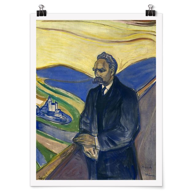 Poster art print - Edvard Munch - Portrait of Friedrich Nietzsche