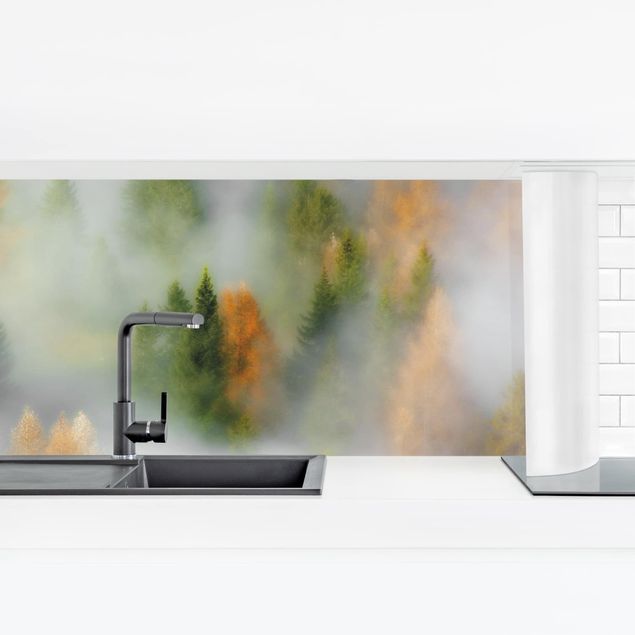 Kitchen wall cladding - Cloud Forest In Autumn