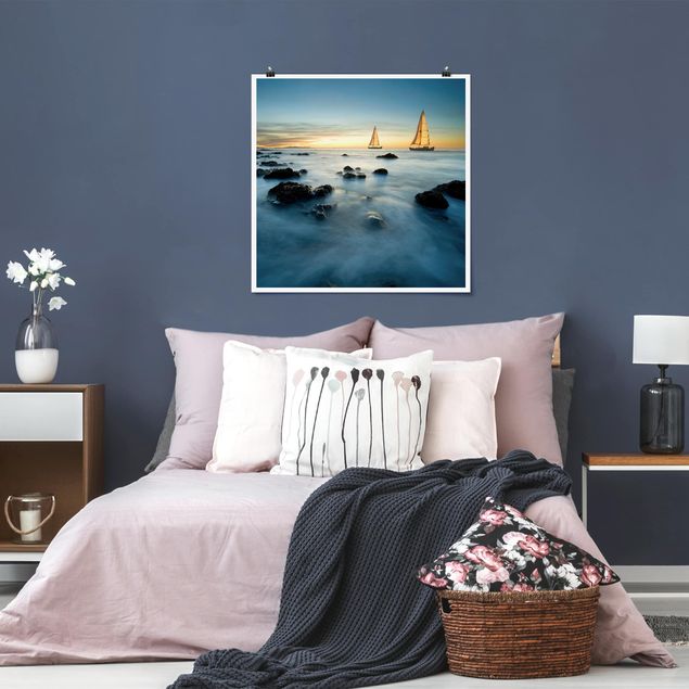 Poster - Sailboats On the Ocean