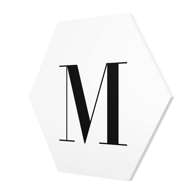 Forex hexagon - Letter Serif White M