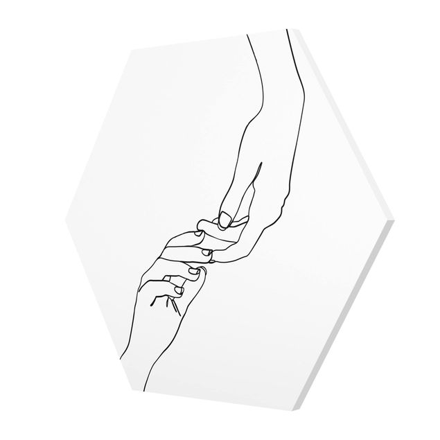 Forex hexagon - Line Art Hands Touching Black And White
