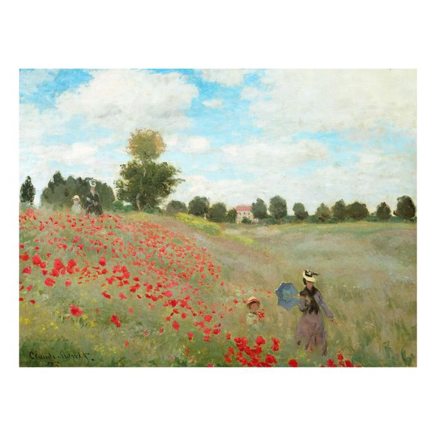 Glass splashbacks Claude Monet - Poppy Field At Argenteuil