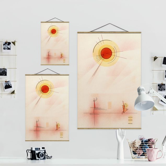 Fabric print with poster hangers - Wassily Kandinsky - Rays