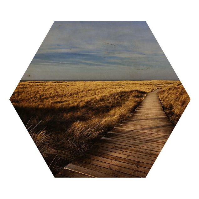 Wooden hexagon - Dune Path On Sylt