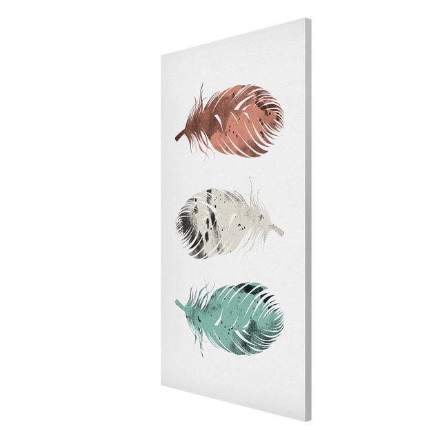 Magnetic memo board - Feathers Pastel