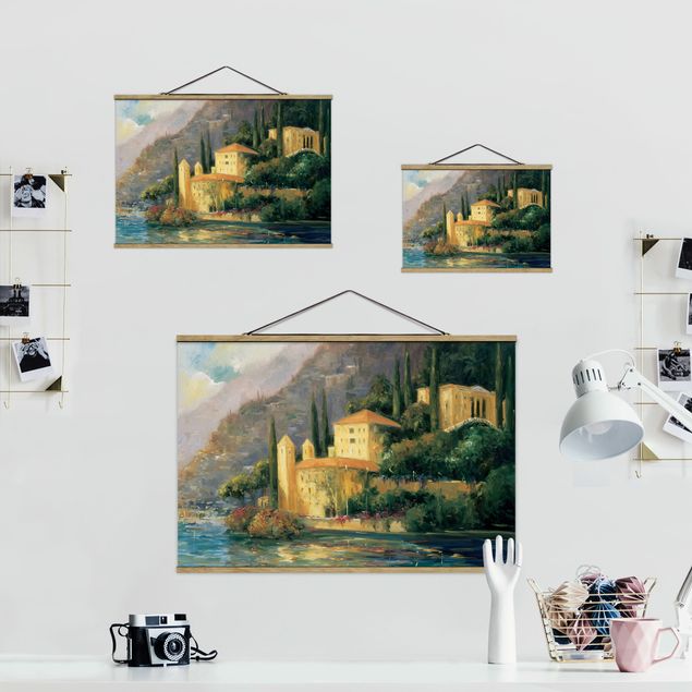 Fabric print with poster hangers - Italian Countryside - Country House