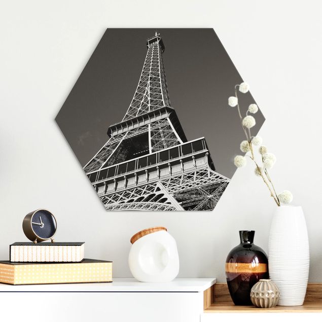Alu-Dibond hexagon - Eiffel tower