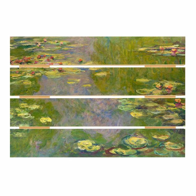Print on wood - Claude Monet - Green Waterlilies