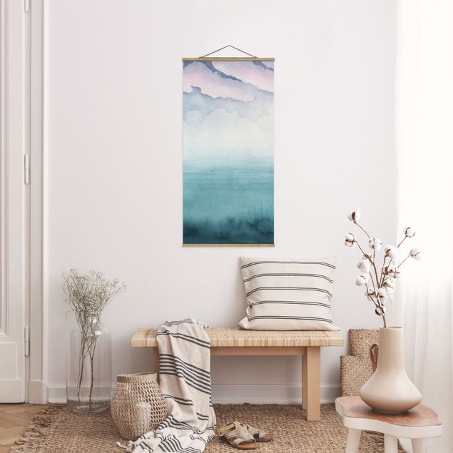 Fabric print with poster hangers - Dusk On The Bay I