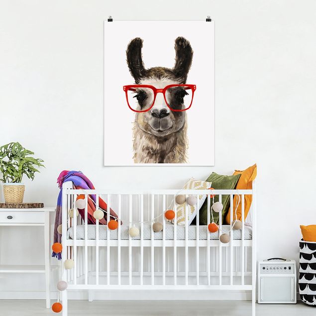 Poster kids room - Hip Lama With Glasses II