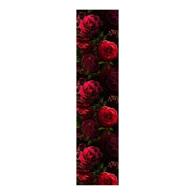 Sliding panel curtain - Red Roses In Front Of Black