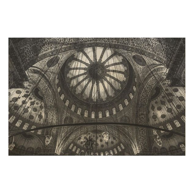 Wood print - The Domes Of The Blue Mosque