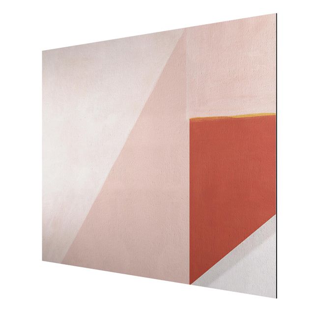 Print on aluminium - Pink Geometry
