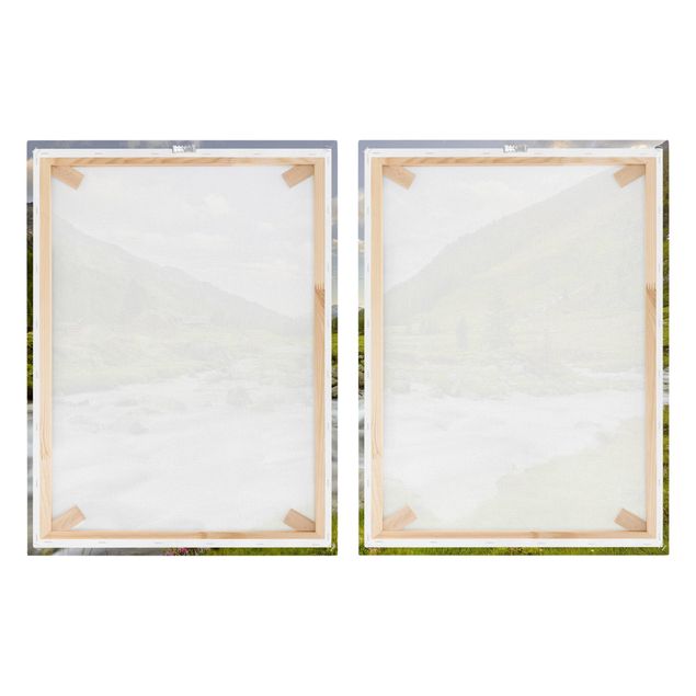 Print on canvas 2 parts - Alpine meadow Tirol
