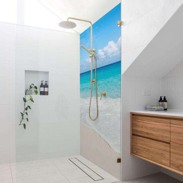 Shower wall cladding - Blue Wave