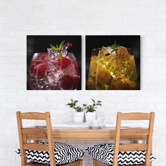 Print on canvas 2 parts - Exotic drinks