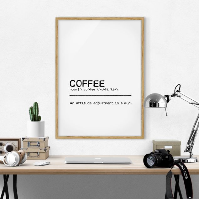 Framed poster - Definition Coffee Attitude