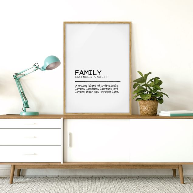 Framed poster - Definition Family Unique