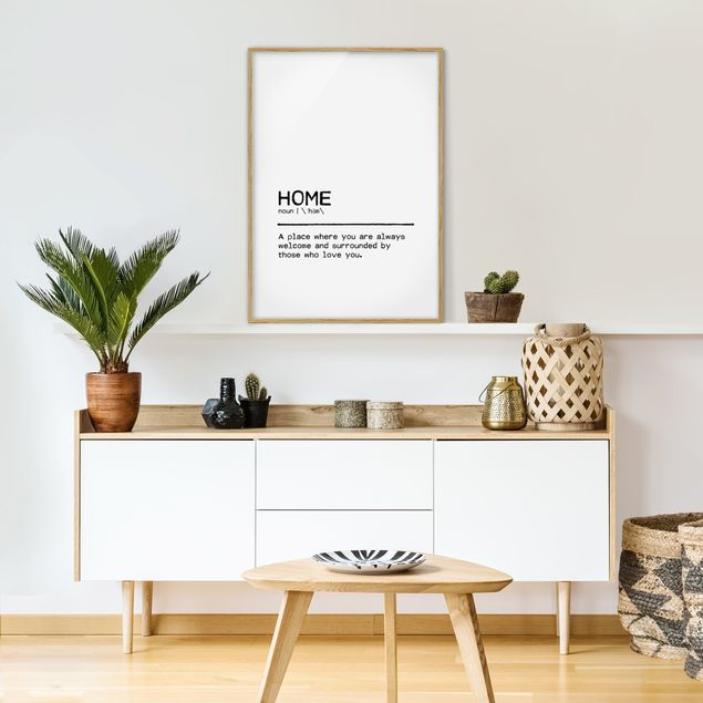 Framed poster - Definition Home Welcome