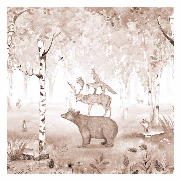 Wallpaper - The bear king Sepia