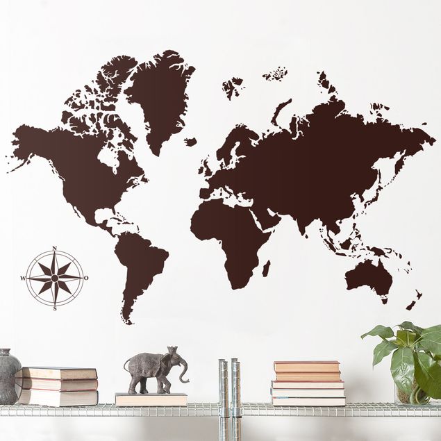 Wall stickers maps Detailed World Map
