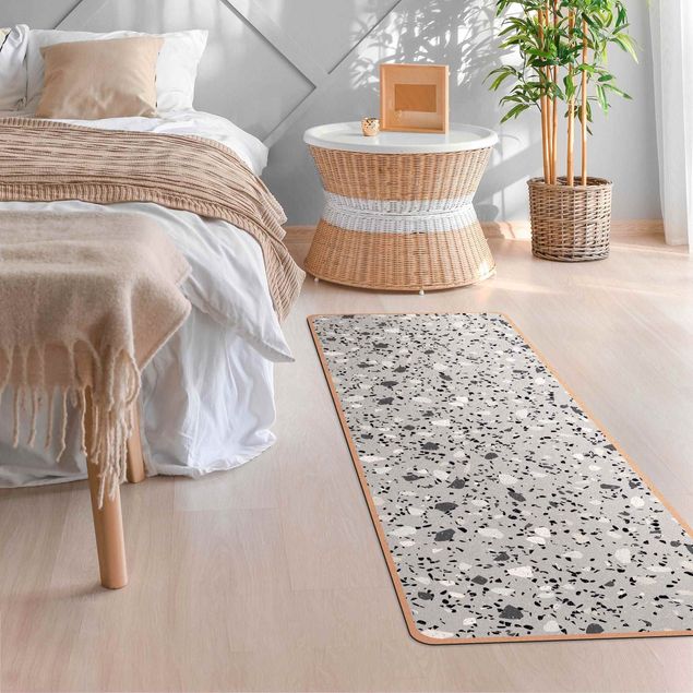 grey rugs for living room Detailed Terrazzo Pattern Massa