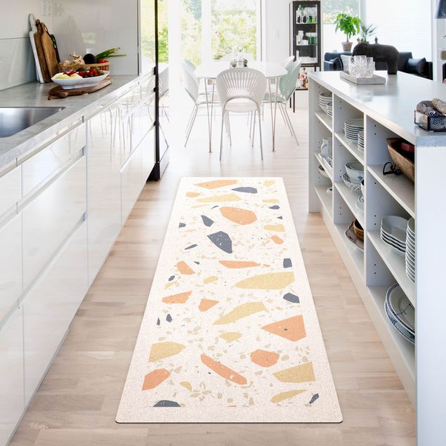 modern area rugs Detailed Terrazzo Pattern Siena With Frame