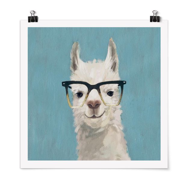 Poster - Lama With Glasses IV