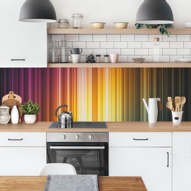 Kitchen splashback abstract Rainbow Light