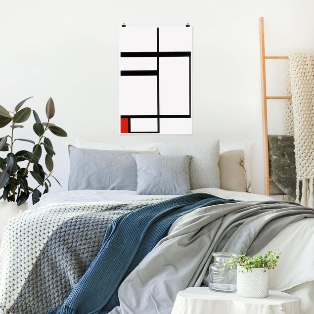Poster art print - Piet Mondrian - Composition with Red, Black and White