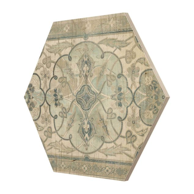Wooden hexagon - Wood Panels Persian Vintage II
