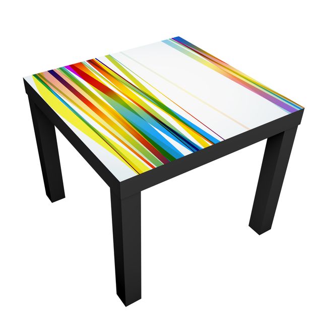 Adhesive film for furniture IKEA - Lack side table - Rainbow Stripes