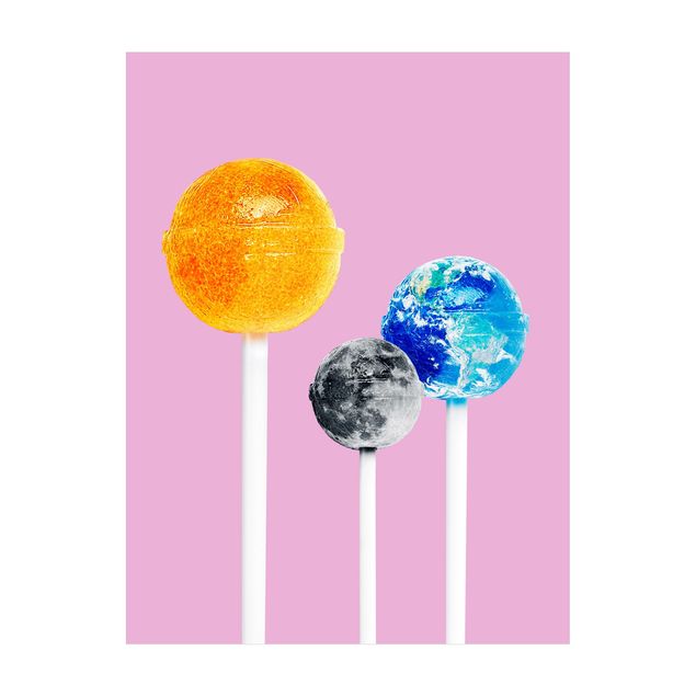 Fuchsia rugs Lollipops With Planets
