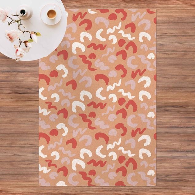 contemporary rugs Thick Brush Strokes Terracotta