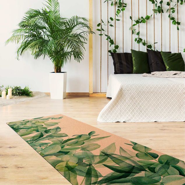 Jungle rugs Thicket Eucalytus Leaves Watercolour