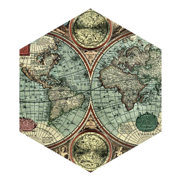 Self-adhesive hexagonal pattern wallpaper - The Old World