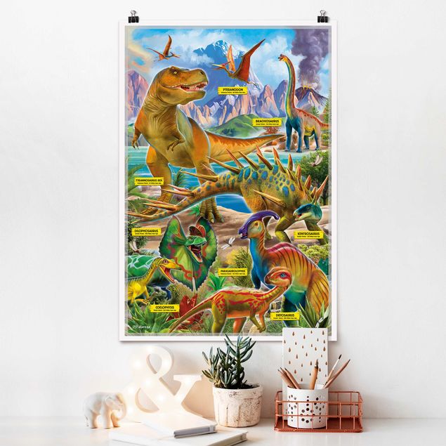 P.D. Moreno poster The Dinosaurs Species