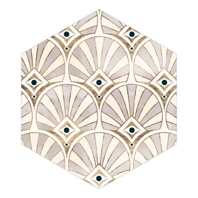 Self-adhesive hexagonal pattern wallpaper - The Golden Twenties