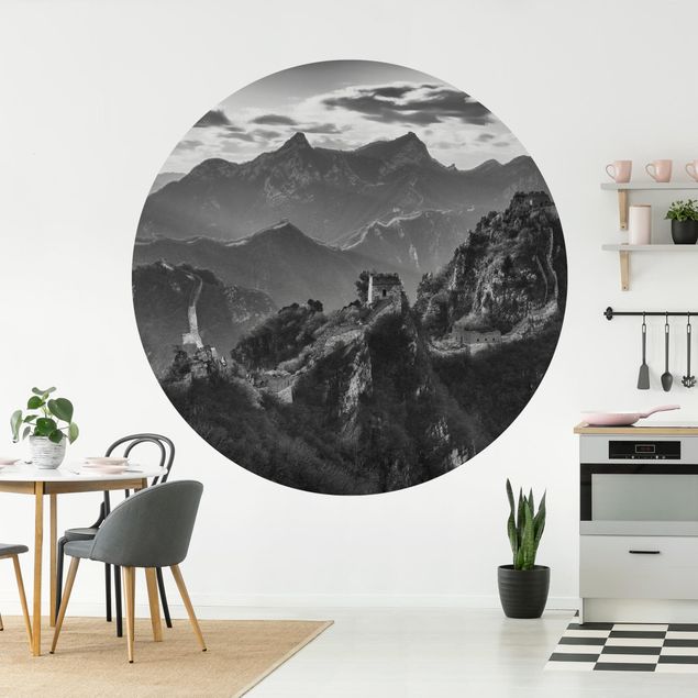 Self-adhesive round wallpaper - The Great Chinese Wall II