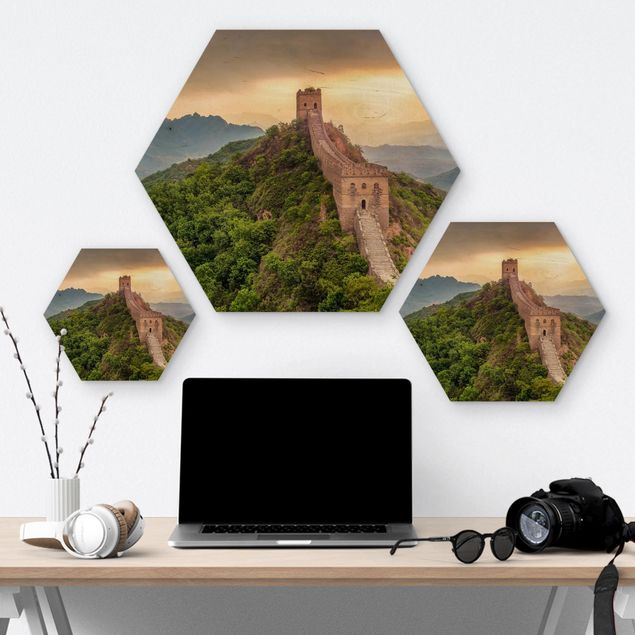 Wooden hexagon - The Infinite Wall Of China