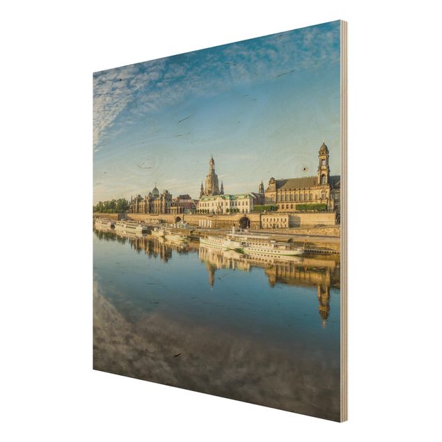 Wood print - The White Fleet Of Dresden