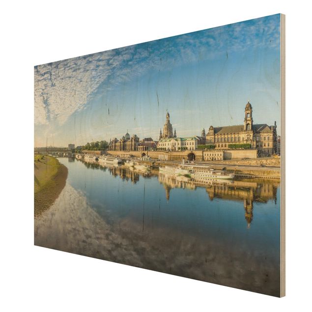 Wood print - The White Fleet Of Dresden