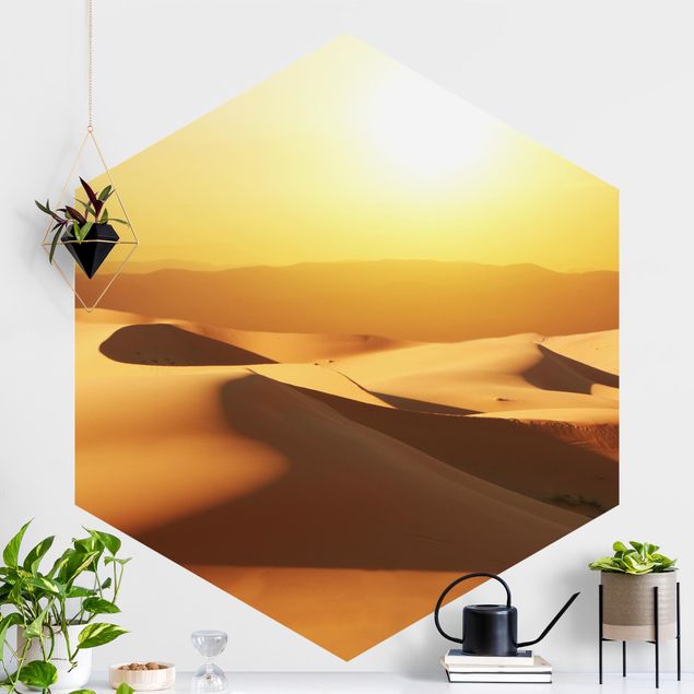 Self-adhesive hexagonal pattern wallpaper - The Desert Of Saudi Arabia