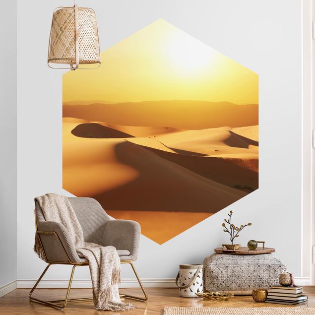 Self-adhesive hexagonal pattern wallpaper - The Desert Of Saudi Arabia