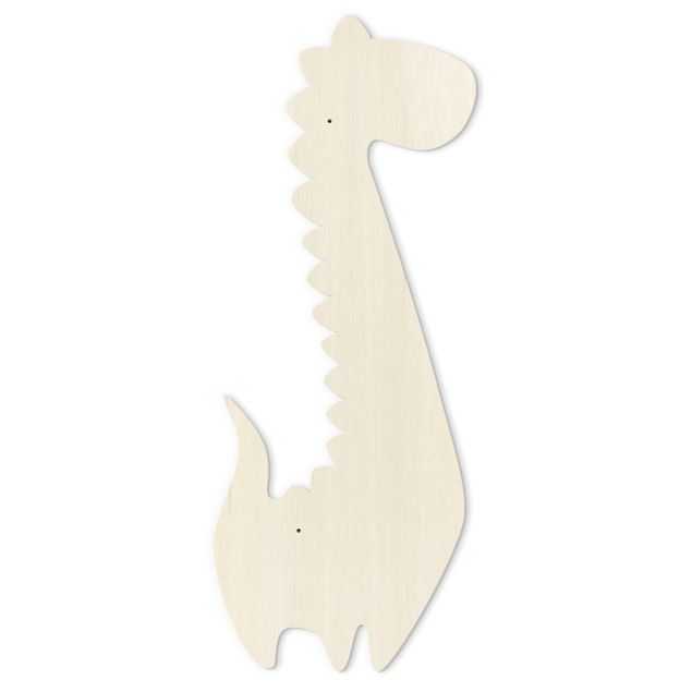 Wooden height chart for kids - Dino boy pastel with custom name